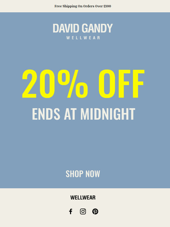 20% Off Ends At Midnight