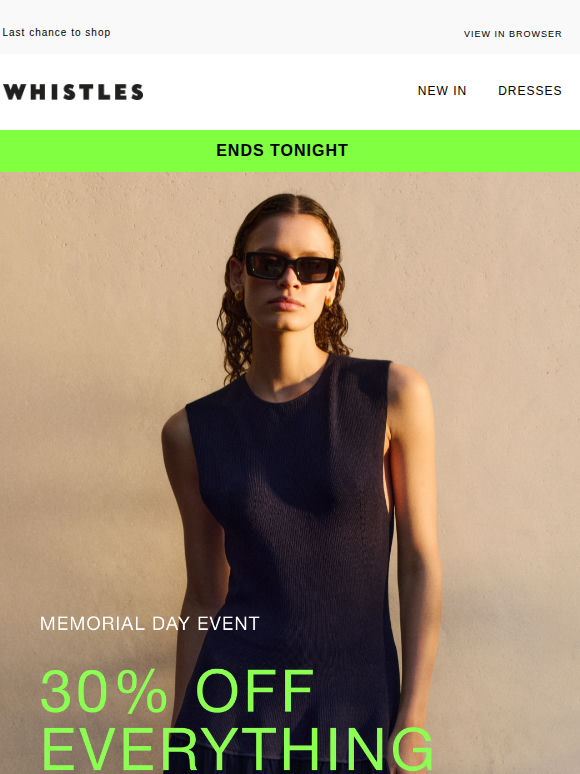 ENDS TONIGHT: 30% off everything*