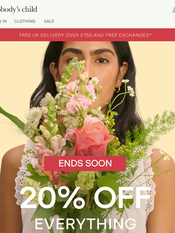 20% off everything ends soon