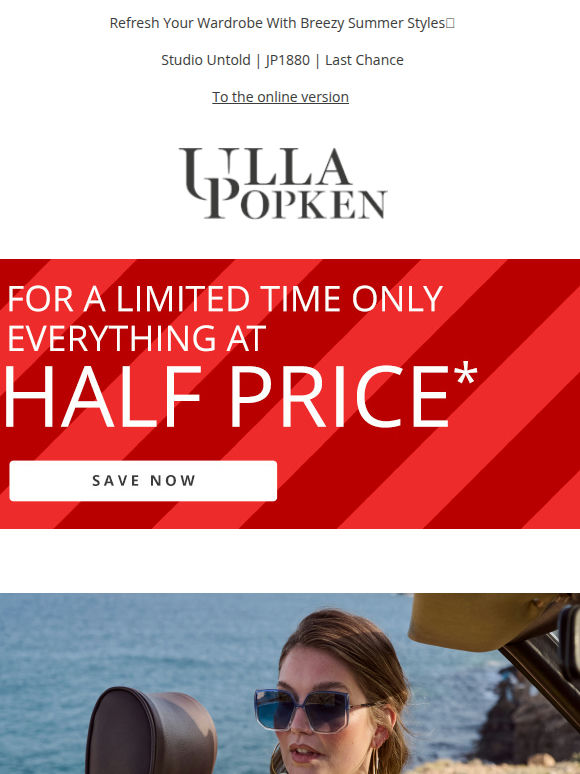 Last chance: Everything 1/2 price⌛️