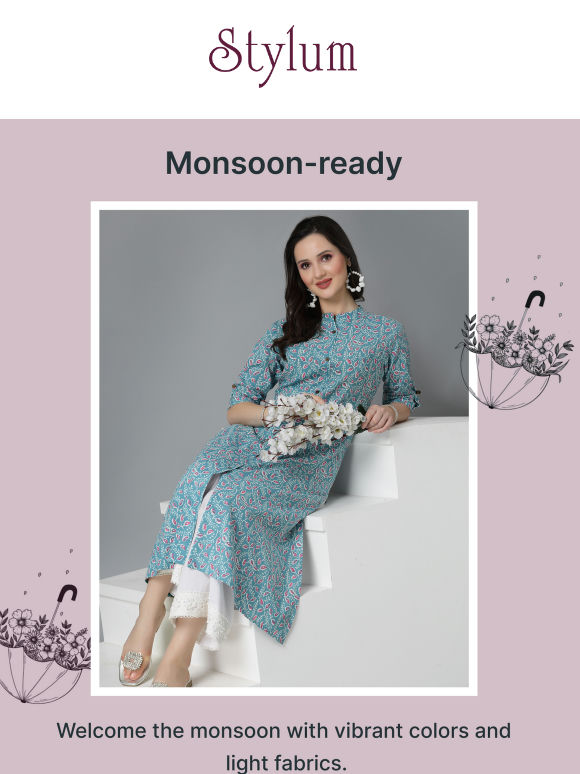 Explore the latest women's monsoon fashion!