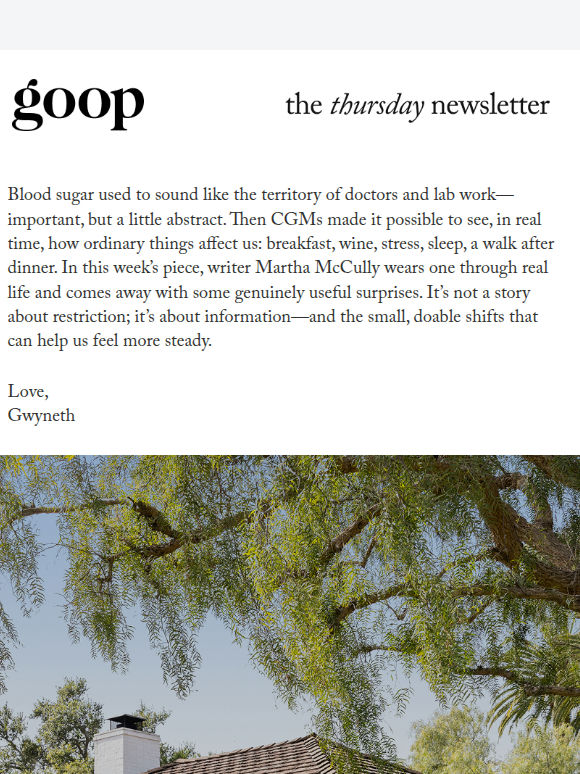 the Thursday newsletter