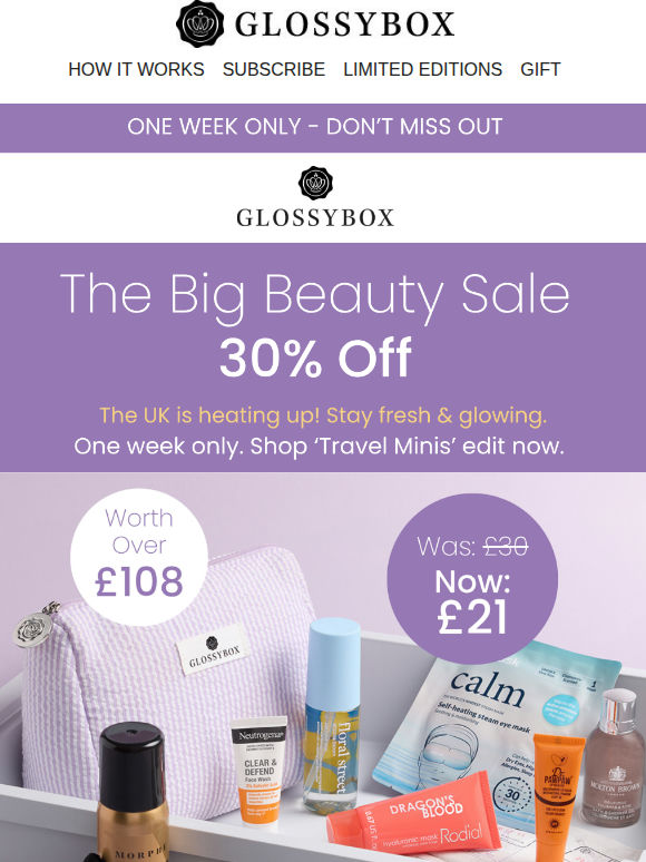 SELLING FAST! 30% Off Travel Minis