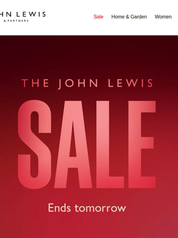 Our sale ends tomorrow