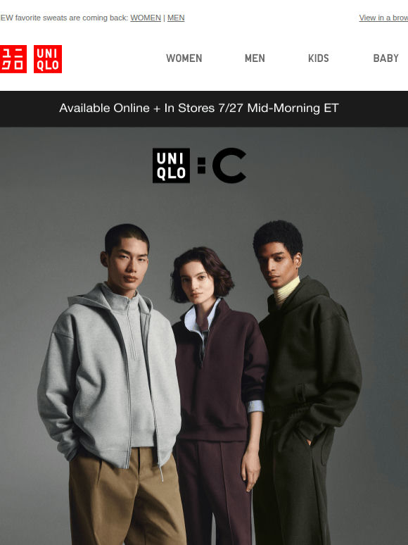 UNIQLO : C arrives 7/27