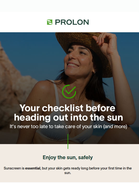 ✅ Your checklist before heading out into the sun