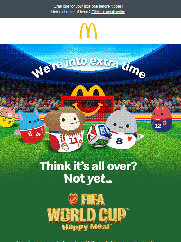 FIFA™ x Squishmallows™ is leaving Happy Meal® ⚽︎ 🏆
