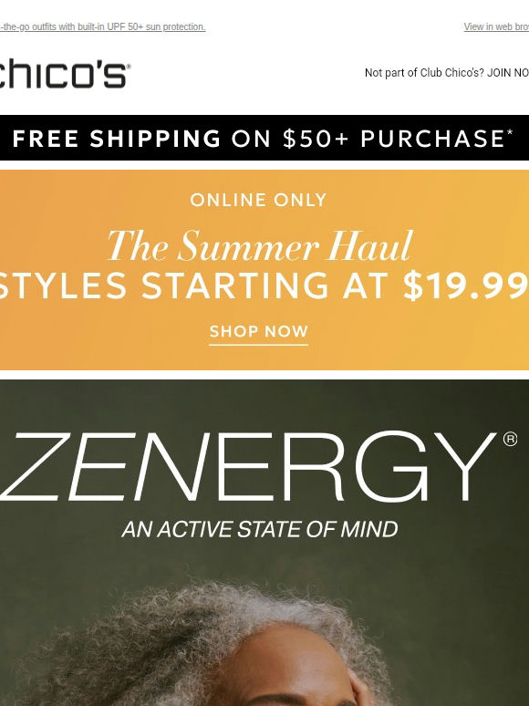 Jet-Set & Reset: NEW ZENERGY® + Styles Starting at $19.99