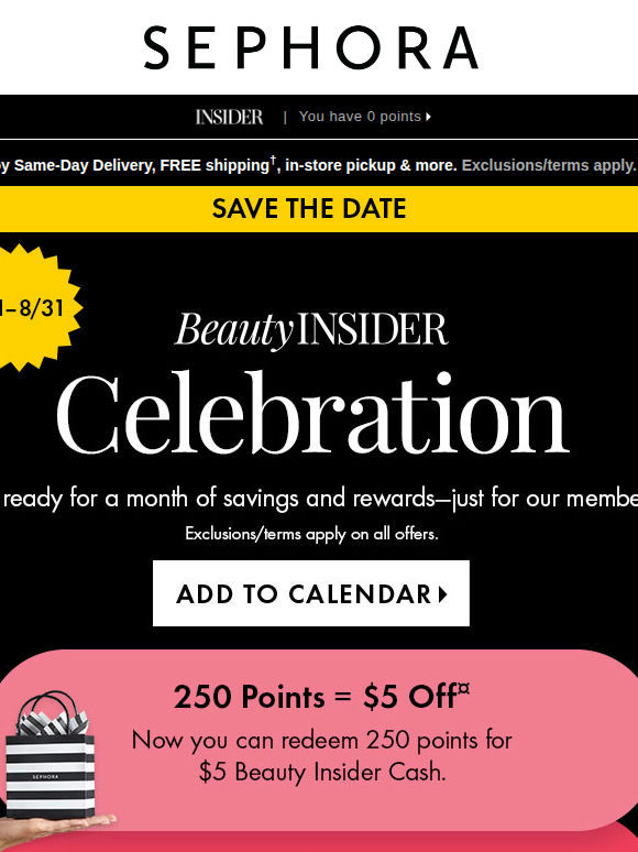 Save the date: Beauty Insider Celebration starts 8/1 🗓️