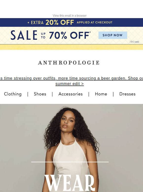 Extra 20% off ALL sale is on right now