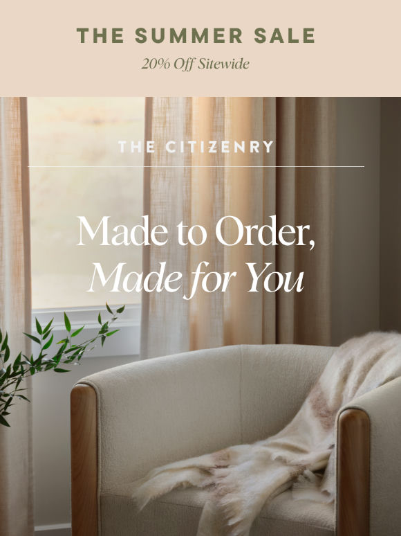 Your fabric. Your size. Your call.