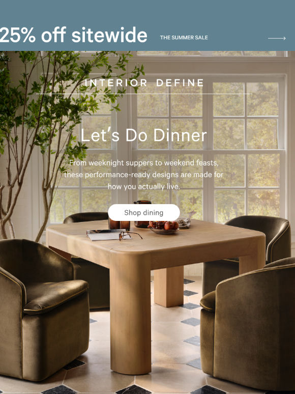 Dinner is ready and everything is 25% off