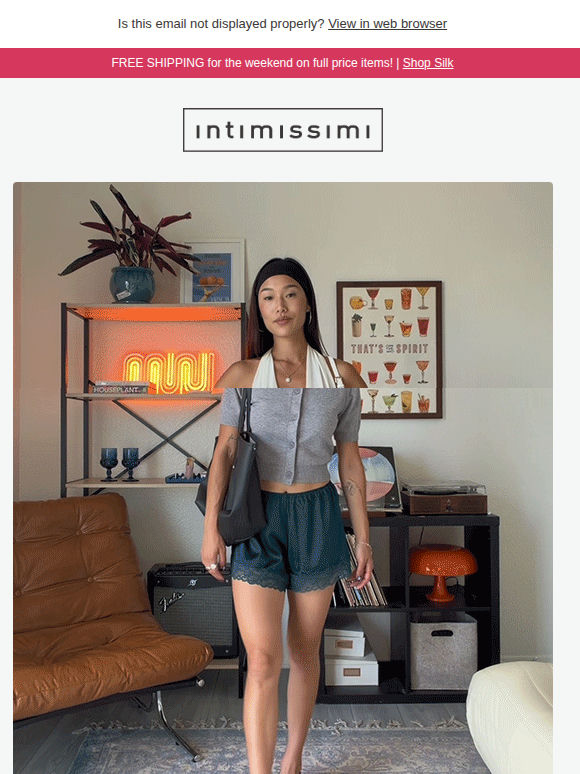 Silk shorts, styled like never before.