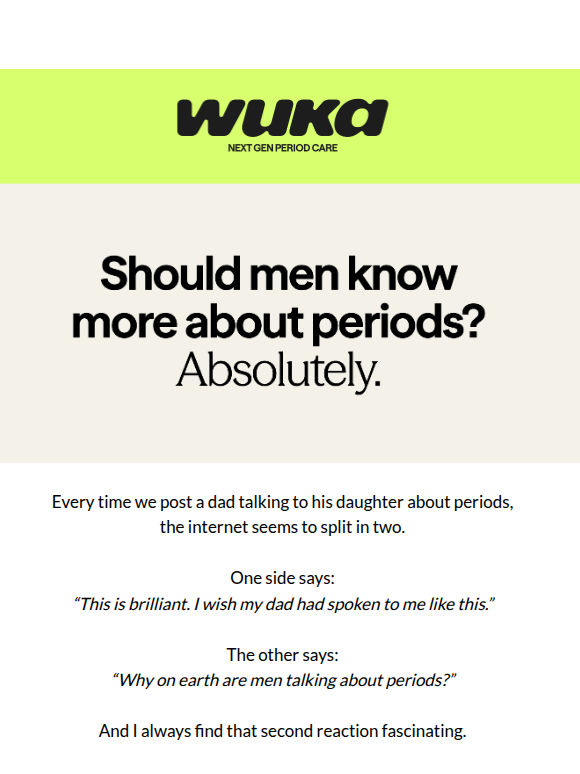 Should men talk about periods?