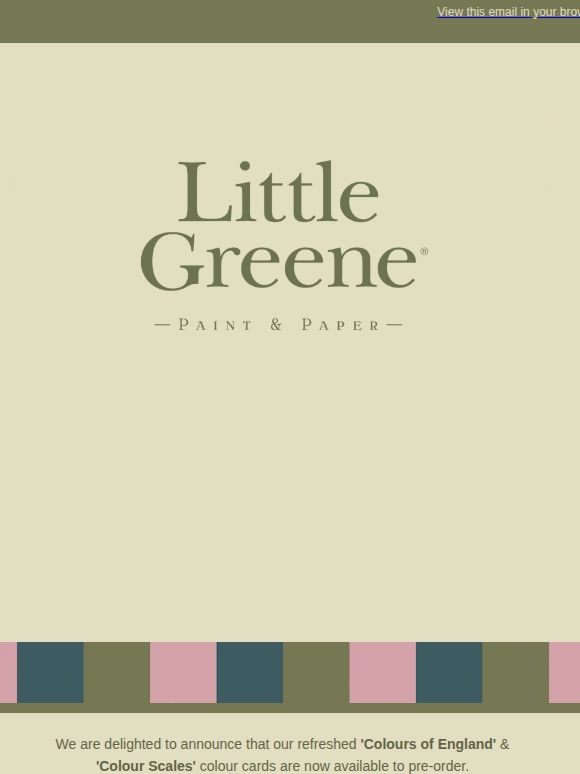 Pre-order your new colour card