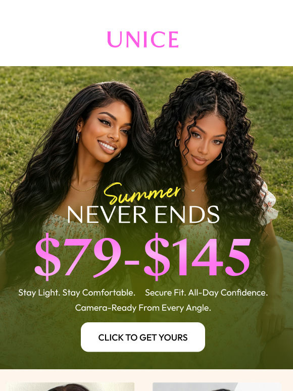 Was $258, Now $129 get the wet and wavy wig you want.