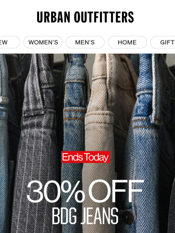 Almost Over! 30% Off BDG Jeans