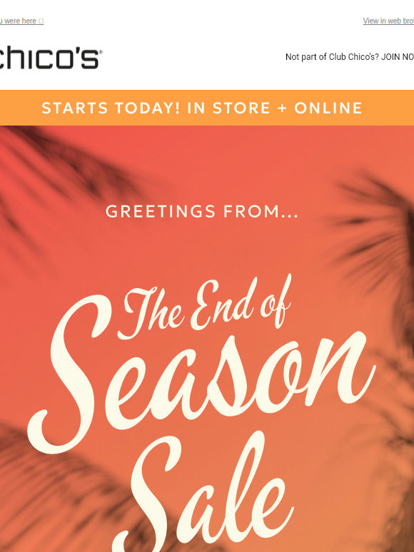 Up to 75% off SALE starts now!