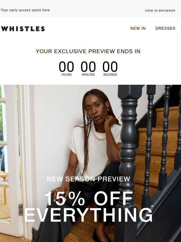 A little something before everyone else: 15% off