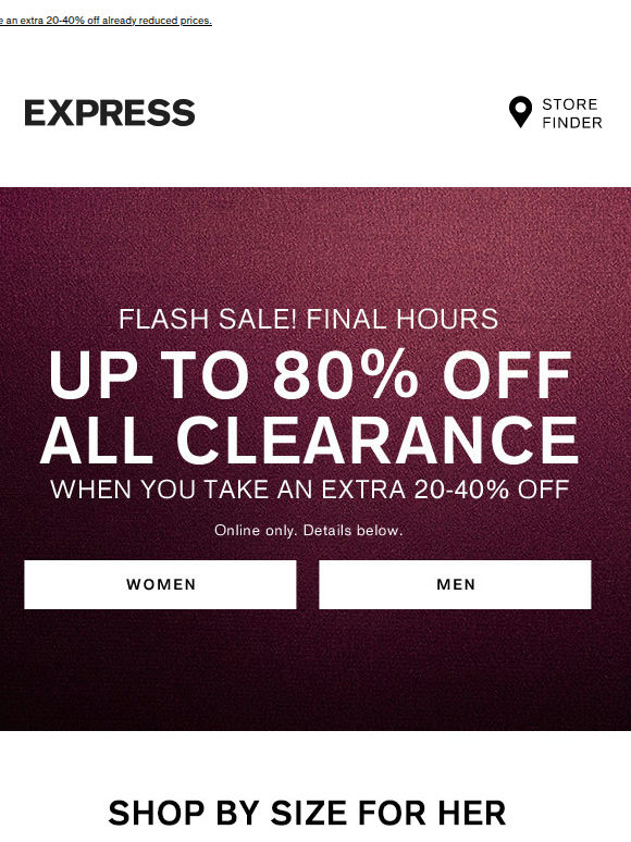 FINAL HOURS! Up to 80% off all clearance