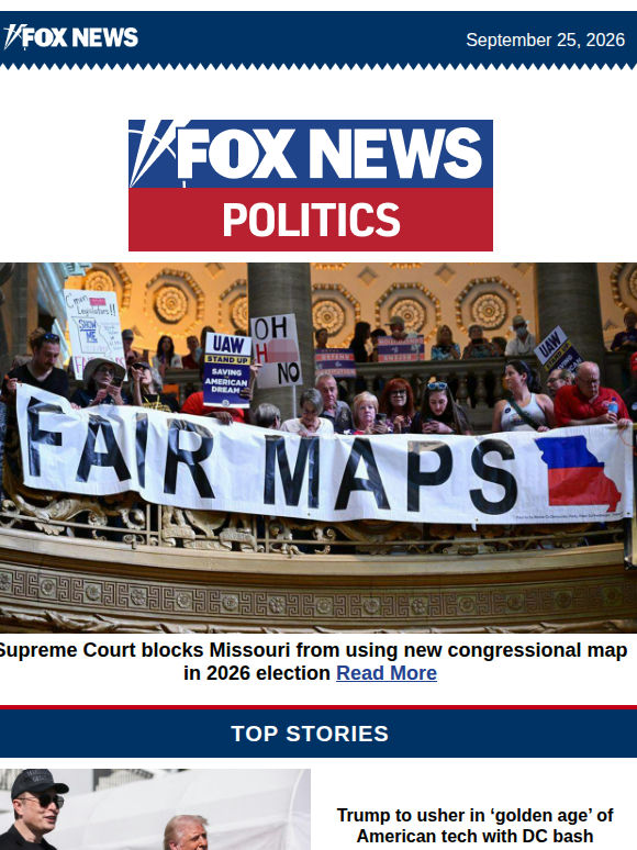 Supreme Court blocks Missouri from using new congressional map in 2026 election
