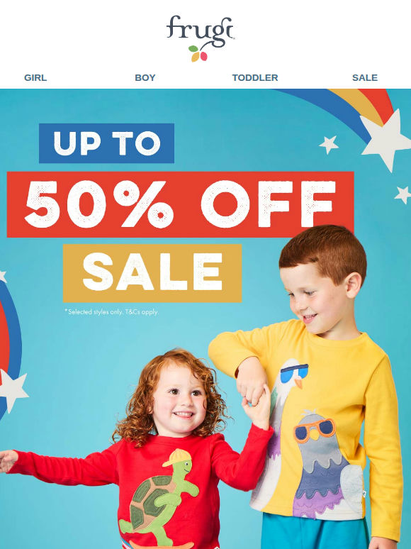 UP TO 50% OFF!
