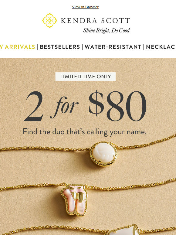 This Just In: 2 for $80