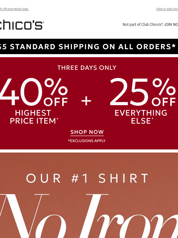 40% off your top pick!