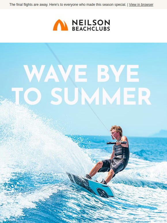 And just like that, summer's away