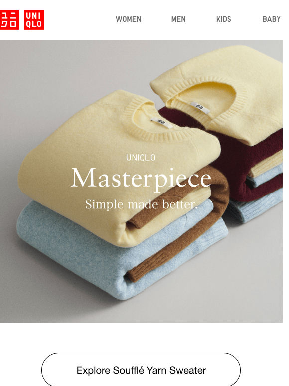UNIQLO Masterpiece: Soufflé Yarn Sweater
