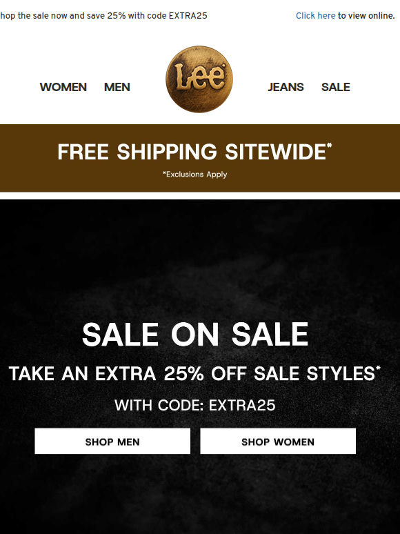 Today's the day! Free shipping + Sale on Sale!