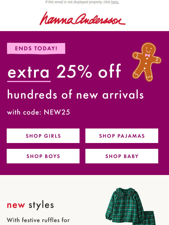 Ends TODAY ‼️ EXTRA 25% Off 100s of New Styles
