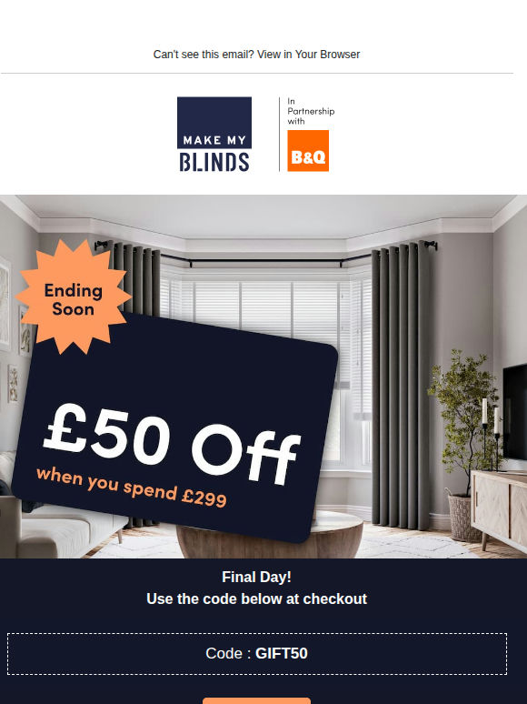 Final Call 📣 Claim Your £50 Off!