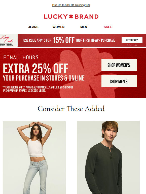 HURRY! ⏰ EXTRA 25% Off Ends Today
