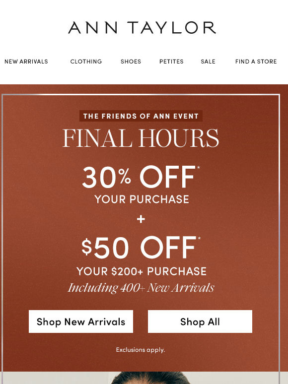 LAST CHANCE ⏰! $50 Off $200+