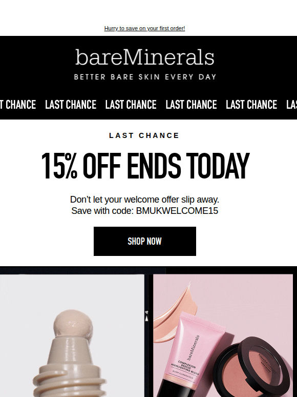 Final hours! 15% OFF ends today