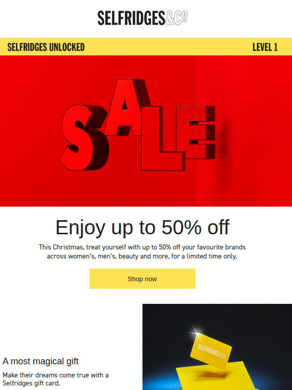 Open for up to 50% off