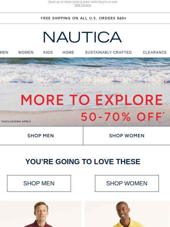 50-70% off your new favorite outfit