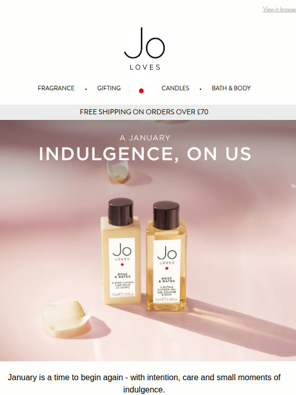 A gift from Jo, just for January