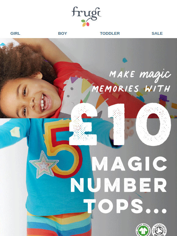 Number Tees Now Just £10 🎉