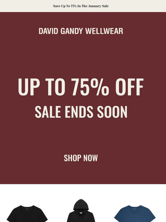 Last Chance For Up To 75% Off