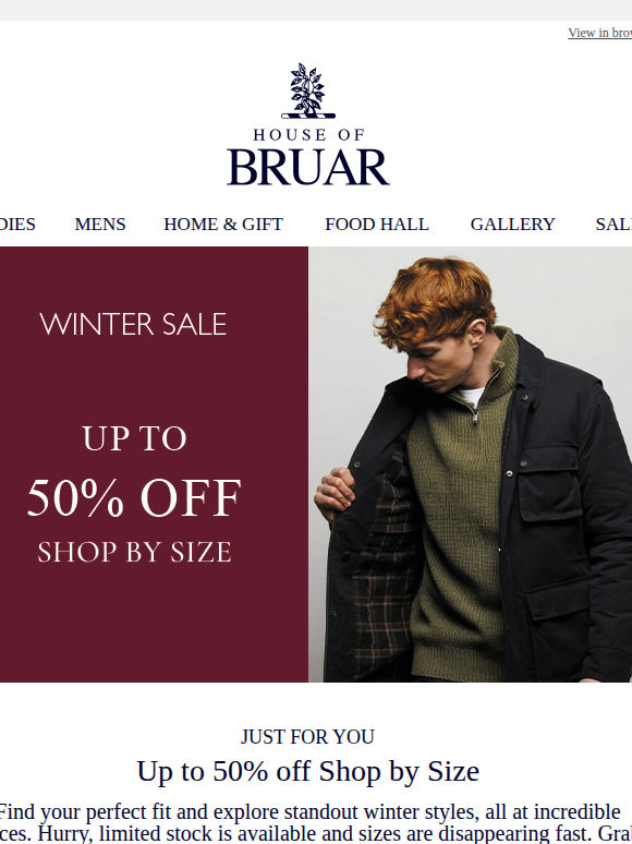 Mr smith: Up to 50% Off Men's Shop by Size