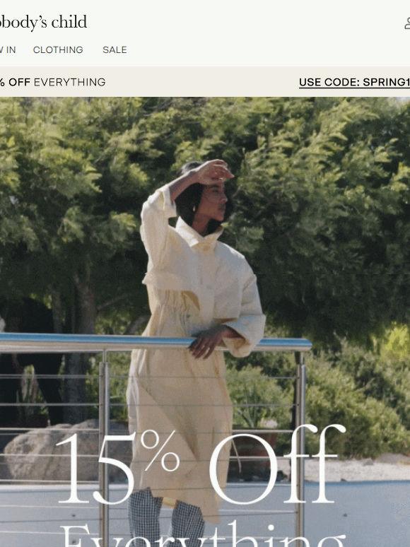 15% off the pieces you love