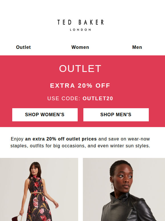 Now On: Extra 20% Off Outlet