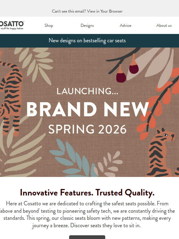 LAUNCH! Brand new season. Brand new designs.