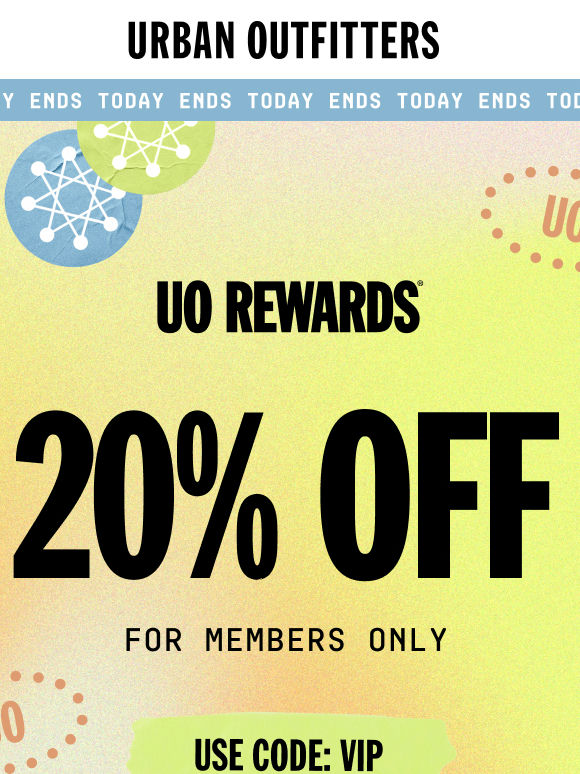 ENDS TODAY ⚠️ 20% OFF MEMBERS