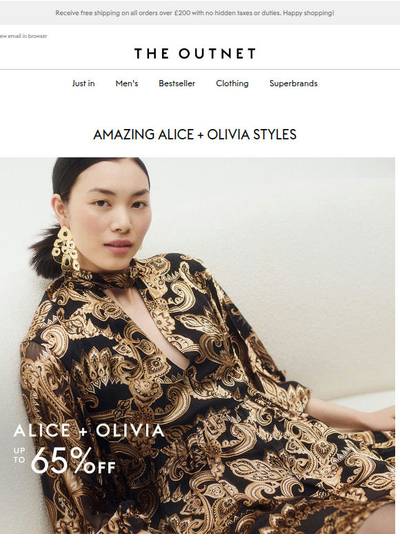 Alice + Olivia treasures at up to 65% off