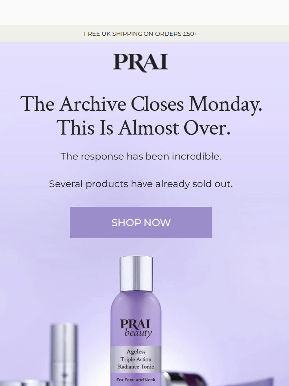 Heal your skin from £6 friend: The Archive is coming to a close!