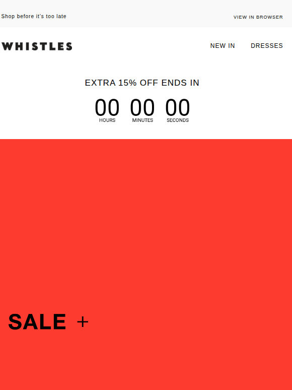ENDS TONIGHT: Extra 15% off sale
