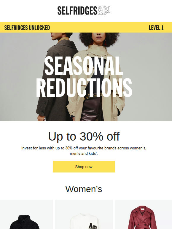 Up to 30% off